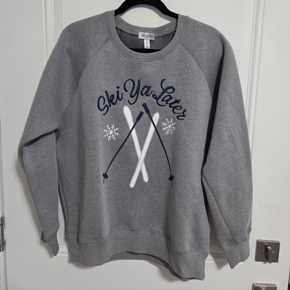 NWT - Wildfox Women's "Ski Ya Later" Sweatshirt - Size L